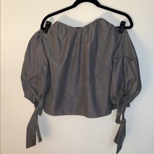 Blue Rain Navy Striped Off-Shoulder Blouse